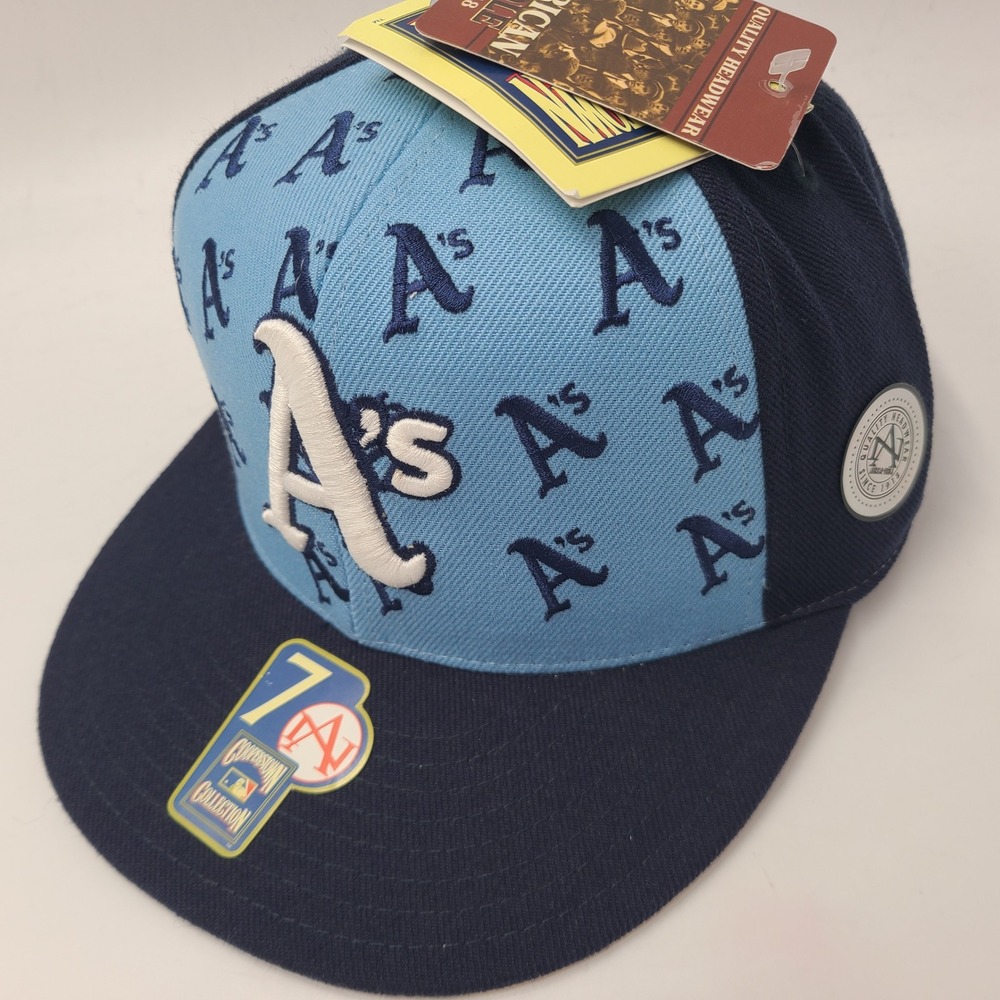 Vintage Oakland Athletics Hat Fitted 7 American Needle Blue MLB A's Cooperstown